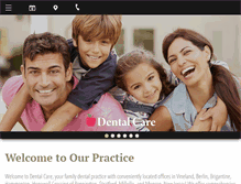 Tablet Screenshot of dentalcareofsouthjersey.com